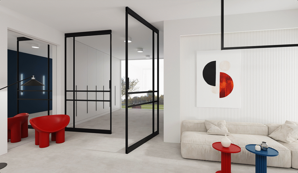 drzwi obrotowe loftowe